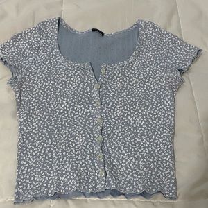 A brandy button up top